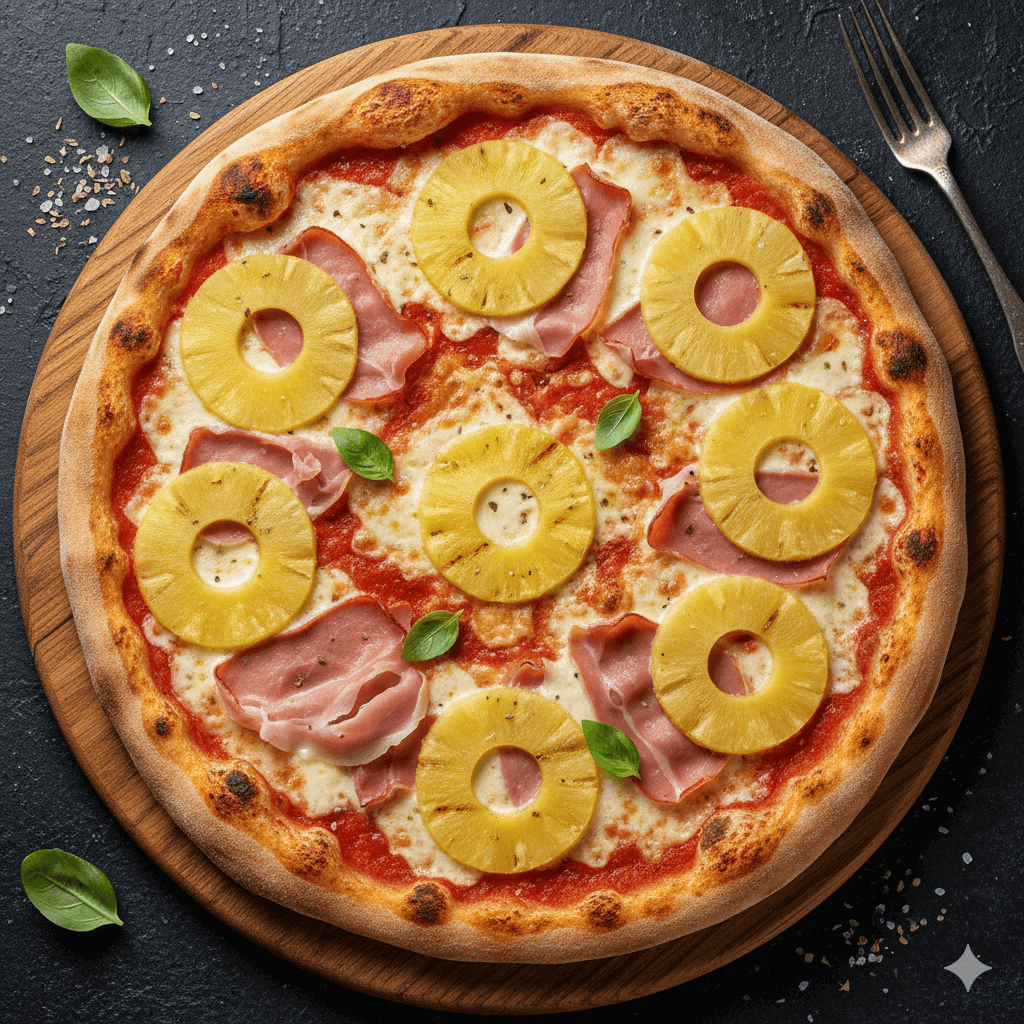 Hawaii Pizza - Pizza mit Schinken und Ananas Romanshorn